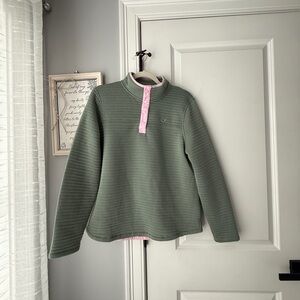 Vineyard Vines Olive and Pink Women's Sweatshirt